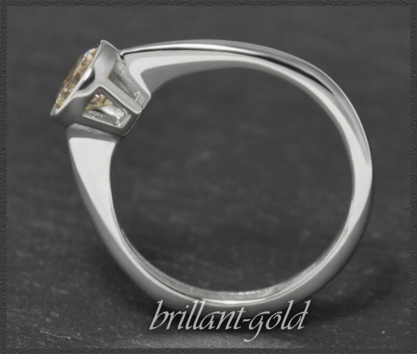 Brillant Ring 585 Gold, 0,84ct, champagner, Si1